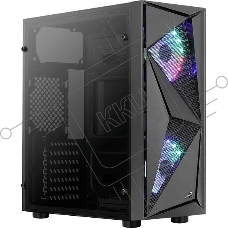 Компьютерный корпус Aerocool / Formula Glider Cosmo V1 без БП, ATX, боковое окно (закаленное стекло), черный