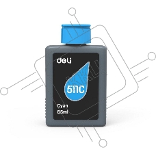 Чернила водорастворимые Deli 511C-EA1 голубой 65 мл