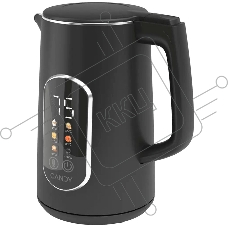 Чайник электрический Candy CK-400 1.7л. 2200Вт черный корпус: нерж.сталь/пластик (FM04WKM00RU)