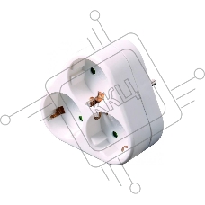 Сетевой разветвитель General GTS-R-3-16-G, 16А, 3 места, круглый, с заземлением