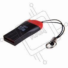 Кард-ридер Rexant 18-4110/черный-красный/SD/microSD/microSDHC/USB 2.0/пластик