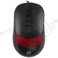 Мышь проводная Oklick 310M черный/красный, 2400 dpi, USB, кнопки - 4