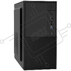 Корпус Minitower ExeGate BAA-308UC-UNS400 (mATX, БП UNS400 с вент. 12см, 1*USB+1*USB3.0+1*TypeC, HD Audio, черный)
