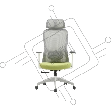Кресло компьютерное Cactus CS-GMC515-GYGN серый, сиденье салатовый, сетка/ткань, с подголов. крестов. пластик, пластик серый Кресло компьютерное Cactus CS-GMC515-GYGN серый, сиденье салатовый, сетка/ткань, с подголов. крестов. пластик, пластик серый