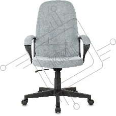 Кресло руководителя Бюрократ CH 002 Fabric серо-голубой Light-28 крестов. пластик