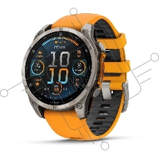Смарт-часы Garmin Fenix 8 AMOLED Sapphire титановый серый, оранжевый 47мм