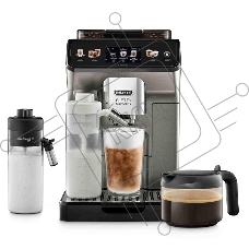 Кофемашина автоматическая DeLonghi ECAM450.86.T черный/серебристый, исп. кофе- зерновой/молотый, 1.8 л, 1450 Вт. 19 Бар.
