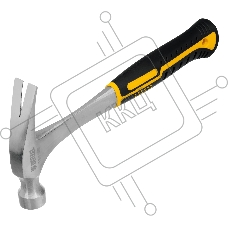 Молоток-гвоздодер Denzel 350 г, цельнометаллический, двухкомпонентная рукоятка