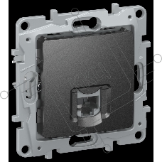 IEKETIKA Розетка компьютерная RJ45 категория 5Е UTP 6726411 антрацит