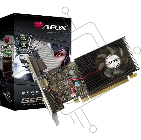 Видеокарта AFOX GT730 2GB DDR3 PCI-E2.0 2ГБ DDR3, 128 бит, DVI-I, HDMI, VGA (D-Sub), GPU 700 МГц