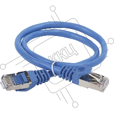 Патч-корд ITK PC03-C5EFL-1M F/FTP RJ-45 вил.-вилка RJ-45 кат.5E 1м синий LSZH