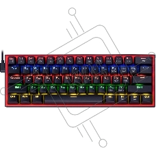 Клавиатура REDRAGON (72594) Fizz RU,Rainbow,красные свитчи