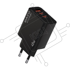 Сетевое зарядное устройство Maxvi SFC-345GN 2xType-C\USB 45W PD QC3.0 черный