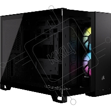 Компьютерный корпус без блока питания Case Corsair iCUE LINK 2500X RGB, Midi-Tower, TG, 2x120mm RGB, 2xUSB-A 3.2, 1xUSB 3.2 Type-C, mATX, mITX Black