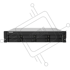 Сетевое хранилище без дисков SMB QNAP TS-832PXU-4G 8-Bay AL324 quad-core 1.7 GHz 2U rackmount NAS, 4GB DDR4 UDIMM RAM (max 1x16GB), SATA 6Gb/s, 2x 10GbE SFP+ LAN, 2x2.5 GbE LAN, 1x PCIe Gen2 x2 slot. W/o RAIL-B02