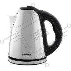 Чайник Centek CT-0049 металл 1,8л, 2000Вт, нерж крышка внутри и снаружи, нерж база, двойная защита