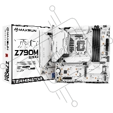 Материнская плата Maxsun MS-Terminator Z790M D5 ICE Z790, LGA1700, 4xDDR5, 1xPCIEx16, 1xPCIEx4, 5xM.2, 1xTypeC(20Gpbs), 2xUSB3.2Gen1, 3xUSB2.0, 1xTypeC, 4xUSB3.2Gen1, 4xUSB2.0, 5xNVMe, 4xSATA3, 2.5G, HDMI+DP, M-ATX