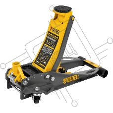 Домкрат гидравлический подкатной Denzel 3 т, 75-500 мм, быстрый подъем, низкий подхват, проф. 51250