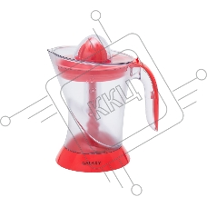 Соковыжималка Galaxy GL 0852 красный/прозрачный, цитрусовая, 50 Вт, 1000 мл, механическое