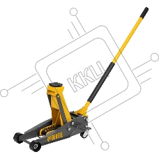 Домкрат гидравлический подкатной Denzel 3 т, 125-470 мм, быстрый подъем, проф. 51260