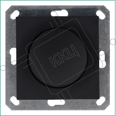 Светорегулятор Jasmart поворотно-нажимной (диммер) LED 30-400Вт 1gang 2way механизм черный матовый soft touch