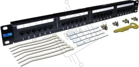 Патч-панель Lanmaster TWT-PP24UTP 19" 1U 24xRJ45 кат.5e UTP