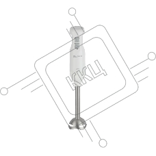 Блендер погружной Blackton Bt HB734SS белый/серый, 700 Вт, 2 скорости, турбо