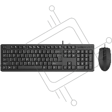 Клавиатура + мышь A4Tech KR-3330 клав:черный мышь:черный USB