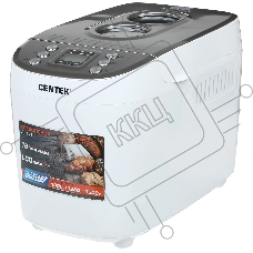 Хлебопечка Centek CT-1415 (бел/сталь) 1500 г БОЛЬШОЙ ОБЪЕМ, 860Вт, 15 программ, таймер, LCD, окошко