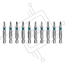 Бита Gross 114609 Torx 15х50 мм, сталь S2, шестигр., 10 шт.