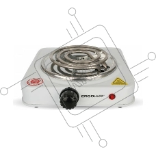 Плита настольная электрическая Ergolux ELX-EP01-C01 белый, 1 кВт, ТЭН, конфорки - 1, эмаль, поворотные переключатели