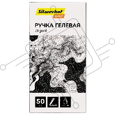 Ручка гелевая Silwerhof Daily Urgent, d=0.7мм, черные чернила, сменный стержень, линия 0.5мм, резиновая манжета