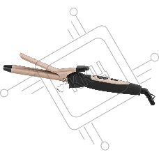 Щипцы для завивки волос BBK BST2500 черный/шампань, 19 мм, 200 °C, 1 режим