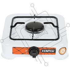 Плита настольная газовая Centek CT-1520 (белый), 1 конфорка, сменная форсунка баллон/магистраль