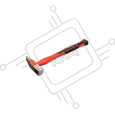 Молоток слесарный Rexant 12-8114 с фибергласовой рукояткой, 400 г
