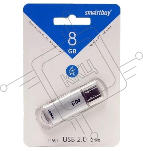 Флеш Диск 8Gb USB Drive <USB2.0> Smartbuy V-Cut Silver (SB8GBVC-S)