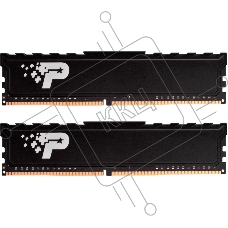 Оперативная память Patriot Signature Premium, DDR4, 32GB (2x16 GB), 3200 MHz, CL22, радиатор, чёрный