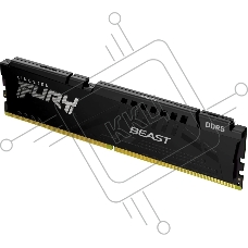 Оперативная память Kingston Fury Beast, DDR5, 16GB (1x16GB), 6000MHz, CL30, с радиатором, черный