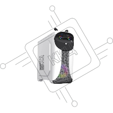 Компьютерный корпус GameMax Cute OWL, без БП (Midi Tower, ., 1*USB3.0 + 2*USB2.0, 2*120мм), Черный/белый