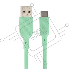 Кабель USB-A to Type-C, silica gel, 1m, 3A, 18W (gren)