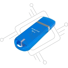 Флешка USB Maxvi P3 (FD16GBUSB20C10P3 sky blue), 16GB, USB 2.0, R/W 12/5, небесно-голубой