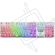 Механическая клавиатура Defender Alchemist GK-000 RU,прозрач,104кн+FN,радуж,1.5м_1