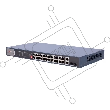 Коммутатор Hikvision DS-3E0528HP-E, 24×1 Гбит/с PoE+ + 2×1 Гбит/с + 2×1 Гбит/с SFP, неуправляемый