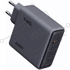 Сетевое зарядное устройство Aukey Comet Mix 140W 3C+A  серый