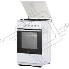 Плита Газовая Flama N FG 24239 W белый (стеклянная крышка) реш.чугун