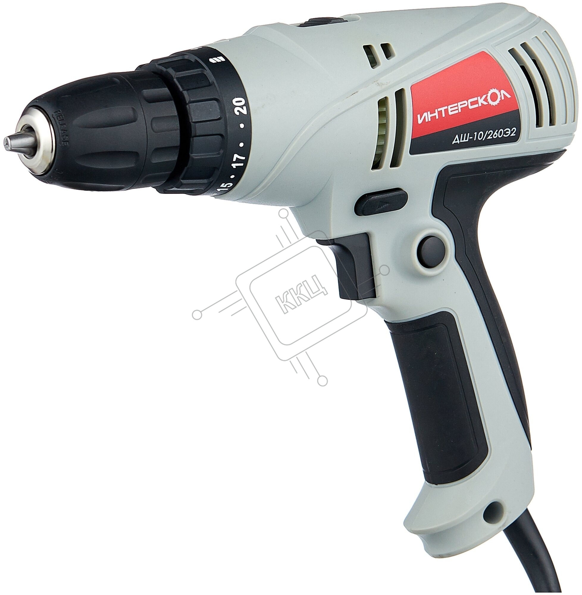 Дрель-шуруповерт сетевой ИНТЕРСКОЛ ДШ-10/260Э2, Сетевая, 260Вт