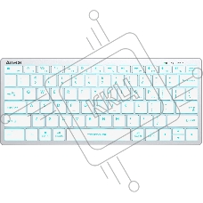 Клавиатура A4Tech Fstyler FX61 проводная, USB, белый/синий
