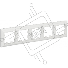 Рамка 5-местная IEK BRITE РУ-5-Бр DECOR 3D-форма белый