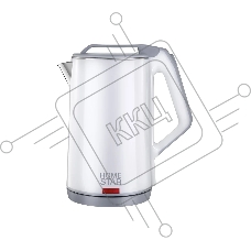 Чайник электрический HOMESTAR HS-1036 1,8л, нержавейка+пластик, белый, двойной корпус (12)