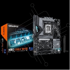 Материнская плата Gigabyte B860 EAGLE WIFI6E, LGA 1851, Intel B860, 4xDDR5, 4xSATA, 3xM.2, 1xPCIe 5.0 x16, 2xPCIe 4.0 x16, 1xHDMI, 1xDP, 1x 2.5Gb LAN, 4xUSB-A 2.0, 1xUSB-A 3.2 Gen 1, 1xUSB-A 3.2 Gen 2, 1xUSB-C 3.2 Gen 2x2, 7.1, 3x3.5 мм, ATX
